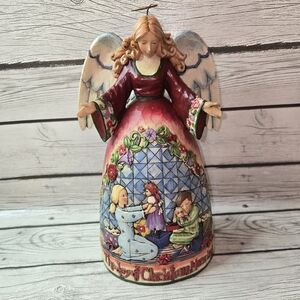 JIM SHORE “THE JOY OF CHRISMAS MORNING” (F4005325) ANGEL SCULPTURE/FIGURINE 2006